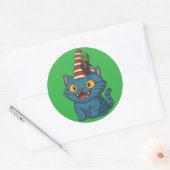 Tiny Hats, Big Holiday Cheer Runder Aufkleber (Umschlag)