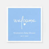 Tiny Heart Blue Paper Napkins für Boy Dusche Serviette (Vorderseite)