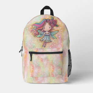 Tiny Heart Fee Niedlich Whimsical Fairy Art Bedruckter Rucksack