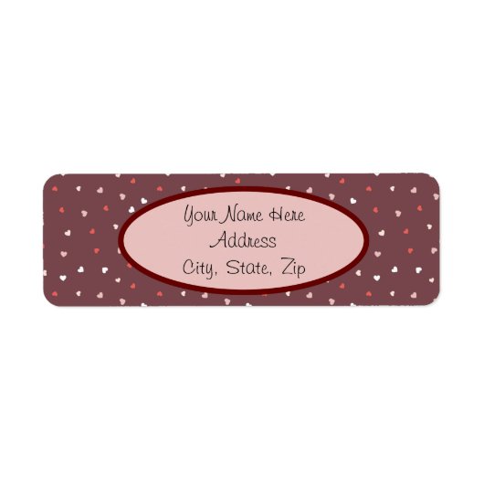 Tiny Heart Pattern Rücksendeadresse (Vorne)