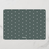 Tiny Heart | Zwei Foto Foil Birth Ankündigung (Rückseite)