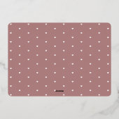 Tiny Heart | Zwei Foto Foil Birth Ankündigung (Rückseite)