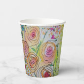 Tiny Hearts and Blume Paper Cups Pappbecher (Rückseite)