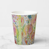 Tiny Hearts and Blume Paper Cups Pappbecher (Links)