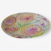 Tiny Hearts Big Blume Pappteller (Schrägansicht)