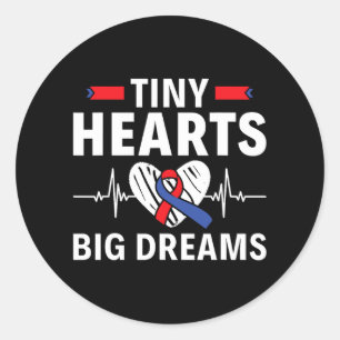Tiny Hearts Big Dreams - Kd Awareness Runder Aufkleber