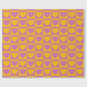 Tiny hearts chess grid seamless pattern. Cute litt Geschenkpapier (Flach)