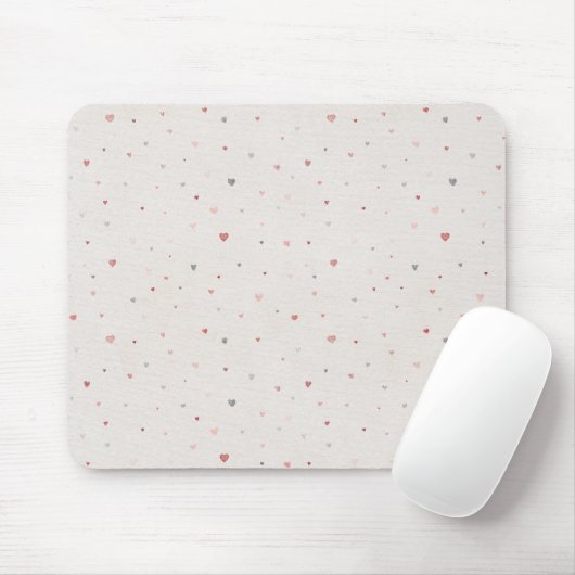 Tiny Hearts Minimal Mouse Pad Mousepad (Mit Mouse)