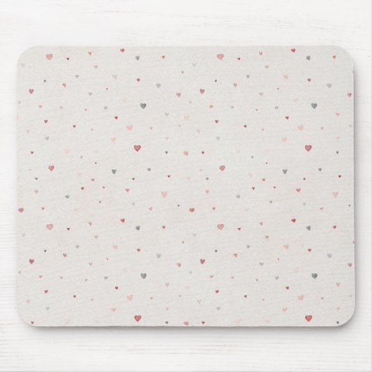 Tiny Hearts Minimal Mouse Pad Mousepad (Vorne)