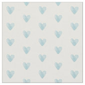 Tiny Hearts Muster | Blasses Aquamarin Aqua Stoff (Nahaufnahme)