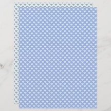 Tiny Hearts Pastel Blue Gray Scrapbook Paper
