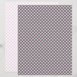 Tiny Hearts Pink Scrapbook Paper