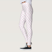 Tiny Hearts Pink White Leggings (Links)