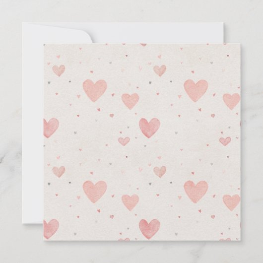 Tiny Hearts Quadratische Einladung (Vorderseite)