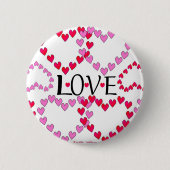 Tiny Hearts Rosa LIEBE Button (Vorderseite)