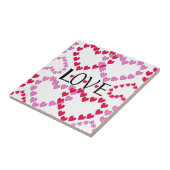Tiny Hearts Rosa LIEBE Fliese (Seite)