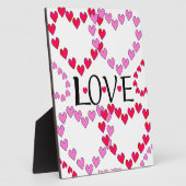 Tiny Hearts Rosa LIEBE Fotoplatte (Seite)