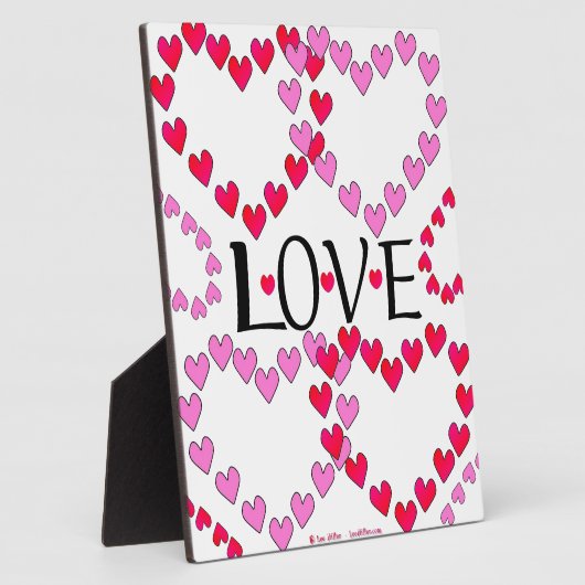 Tiny Hearts Rosa LIEBE Fotoplatte (Seite)