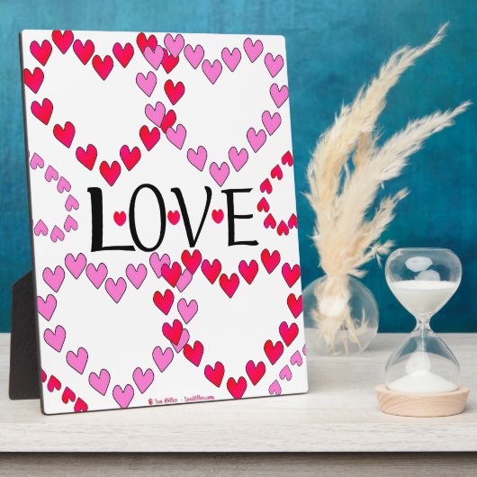 Tiny Hearts Rosa LIEBE Fotoplatte (Seite)