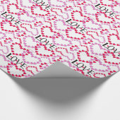 Tiny Hearts Rosa LIEBE Geschenkpapier (Ecke)