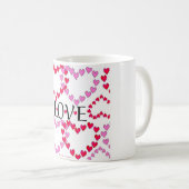 Tiny Hearts Rosa LIEBE Kaffeetasse (VorderseiteRechts)