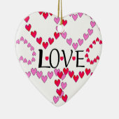 Tiny Hearts Rosa LIEBE Keramikornament (Rechts)