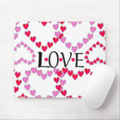 Tiny Hearts Rosa LIEBE Mousepad (Mit Mouse)