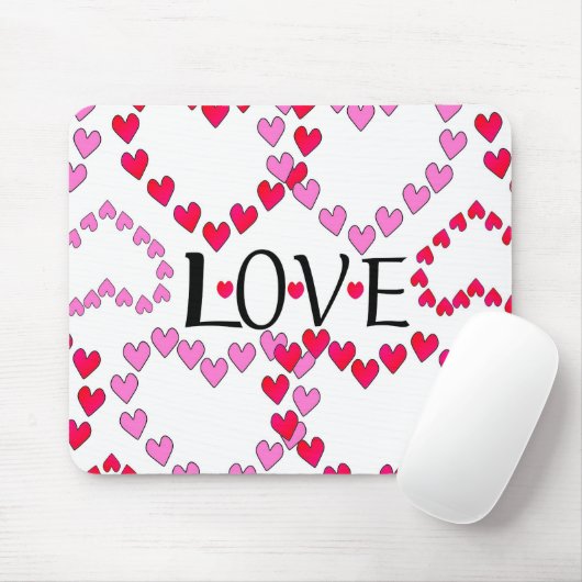 Tiny Hearts Rosa LIEBE Mousepad (Mit Mouse)