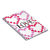 Tiny Hearts Rosa LIEBE Notizblock (Rechte Seite)