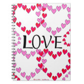 Tiny Hearts Rosa LIEBE Notizblock (Vorderseite)