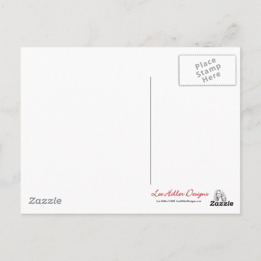 Tiny Hearts Rosa LIEBE Postkarte (Rückseite)