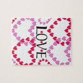 Tiny Hearts Rosa LIEBE Puzzle (Horizontal)