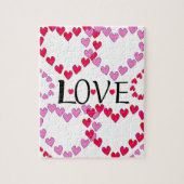 Tiny Hearts Rosa LIEBE Puzzle (Vertikal)