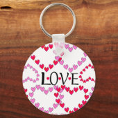 Tiny Hearts Rosa LIEBE Schlüsselanhänger (Vorderseite)