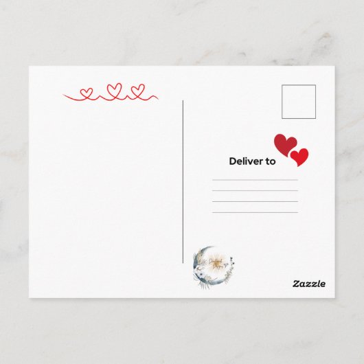 Tiny Hearts v1 Postkarte (Rückseite)