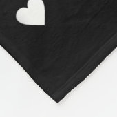 Tiny Hearts White Polka Dot Muster Niedlich Valent Fleecedecke (Ecke)