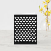 Tiny Hearts White Polka Dot Muster Niedlich Valent Karte (Gelbe Blume)