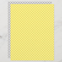 Tiny Hearts Yellow Gray Scrapbook Paper