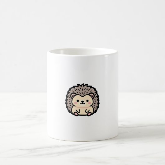 Tiny Hedgehog – Cute Kawaii Illustration Kaffeetasse (Mittel)