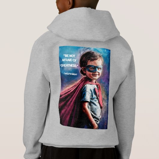 "Tiny Hero" Niedliches Kinderhoodie Hoodie (Rückseite)
