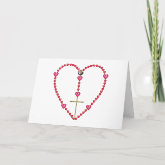 Tiny Herz Rosary Feiertagskarte