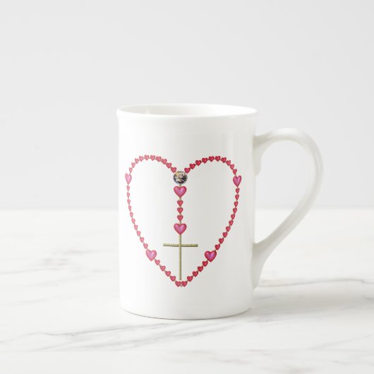 Tiny Herz Rosary Porzellantasse (Rechts)