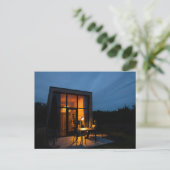 TINY HOUSE CABIN NACHTZEITPOSTCARDS POSTKARTE (Stehend Vorderseite)