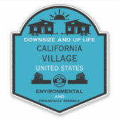 Tiny House Communities bearbeitbar Aufkleber (Vorderseite)