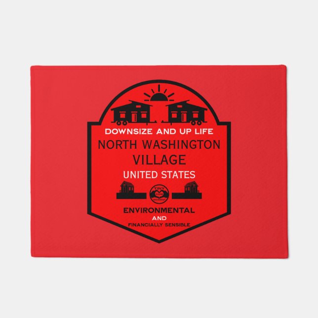 Tiny House Communities bearbeitbar Fußmatte (Vorderseite)