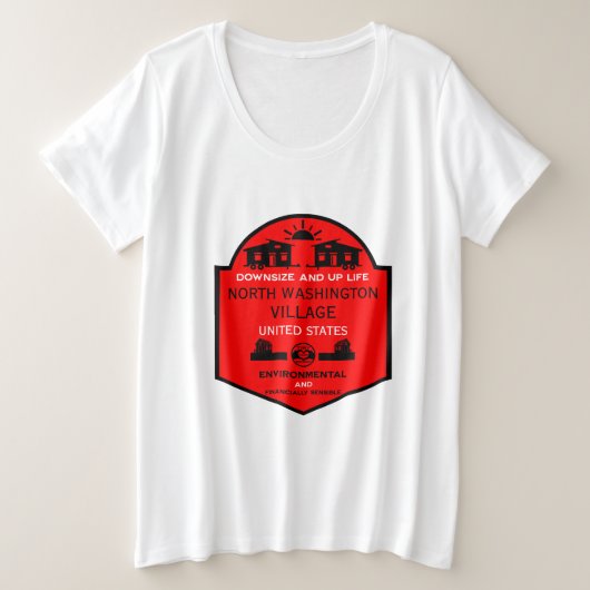 Tiny House Communities bearbeitbar Große Größe T-Shirt (Design vorne)
