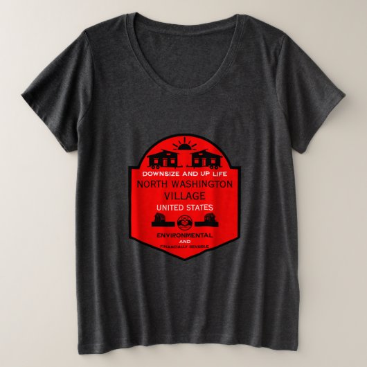 Tiny House Communities bearbeitbar Große Größe T-Shirt (Design vorne)