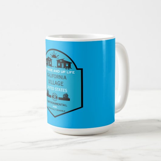 Tiny House Communities bearbeitbar Kaffeetasse (VorderseiteRechts)