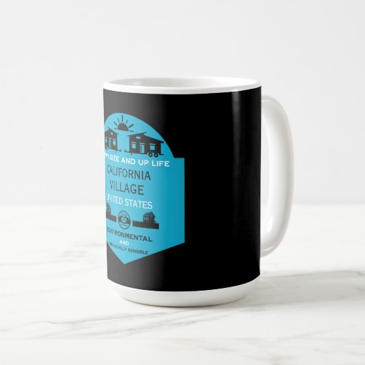 Tiny House Communities bearbeitbar Kaffeetasse (VorderseiteRechts)