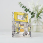 Tiny House D3 Saigon Vietnam Watercolor Postkarte (Stehend Vorderseite)